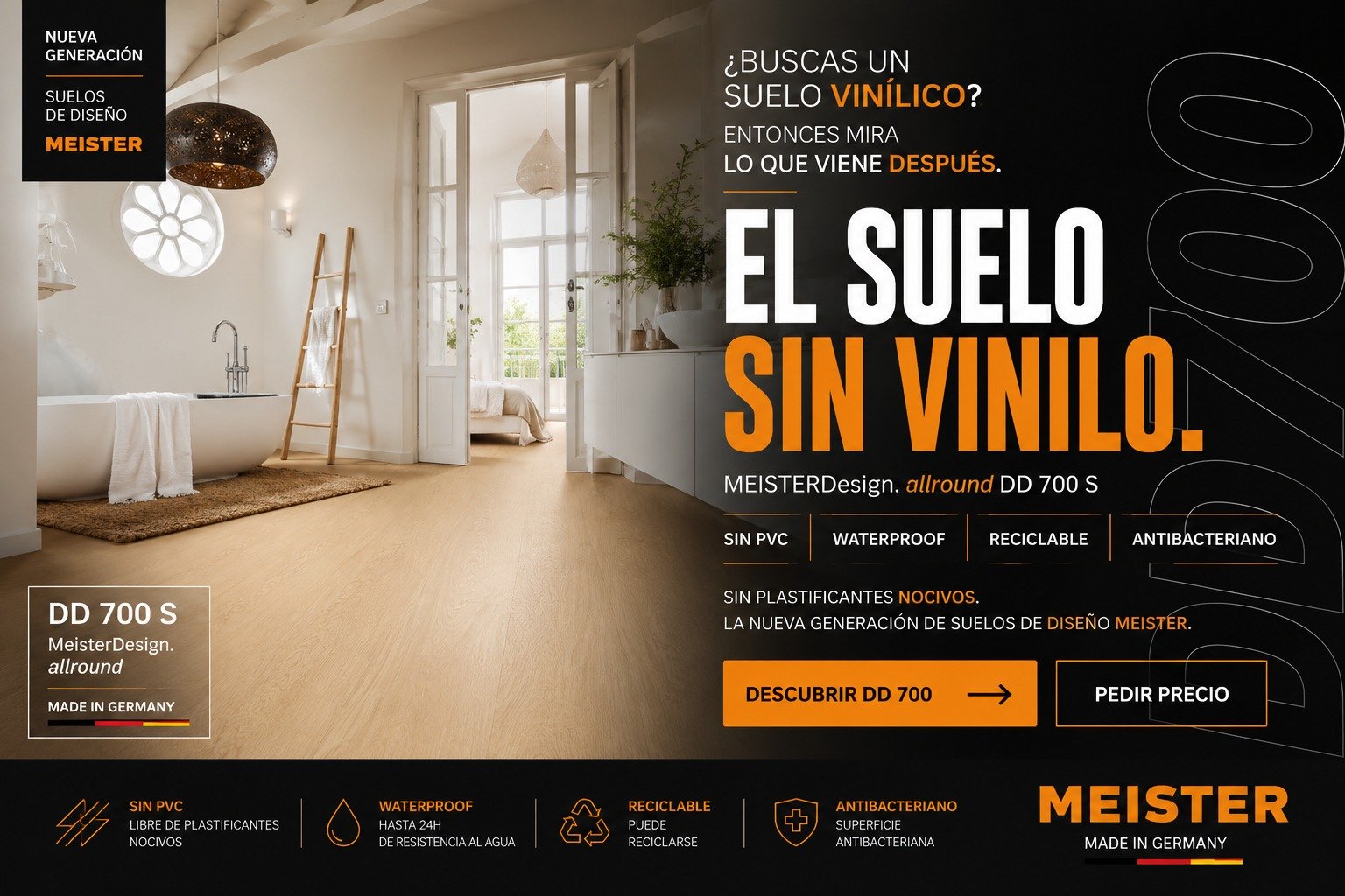 MEISTERDesign allround DD 700 S, suelo de diseño sin PVC en MEISTER Vigo